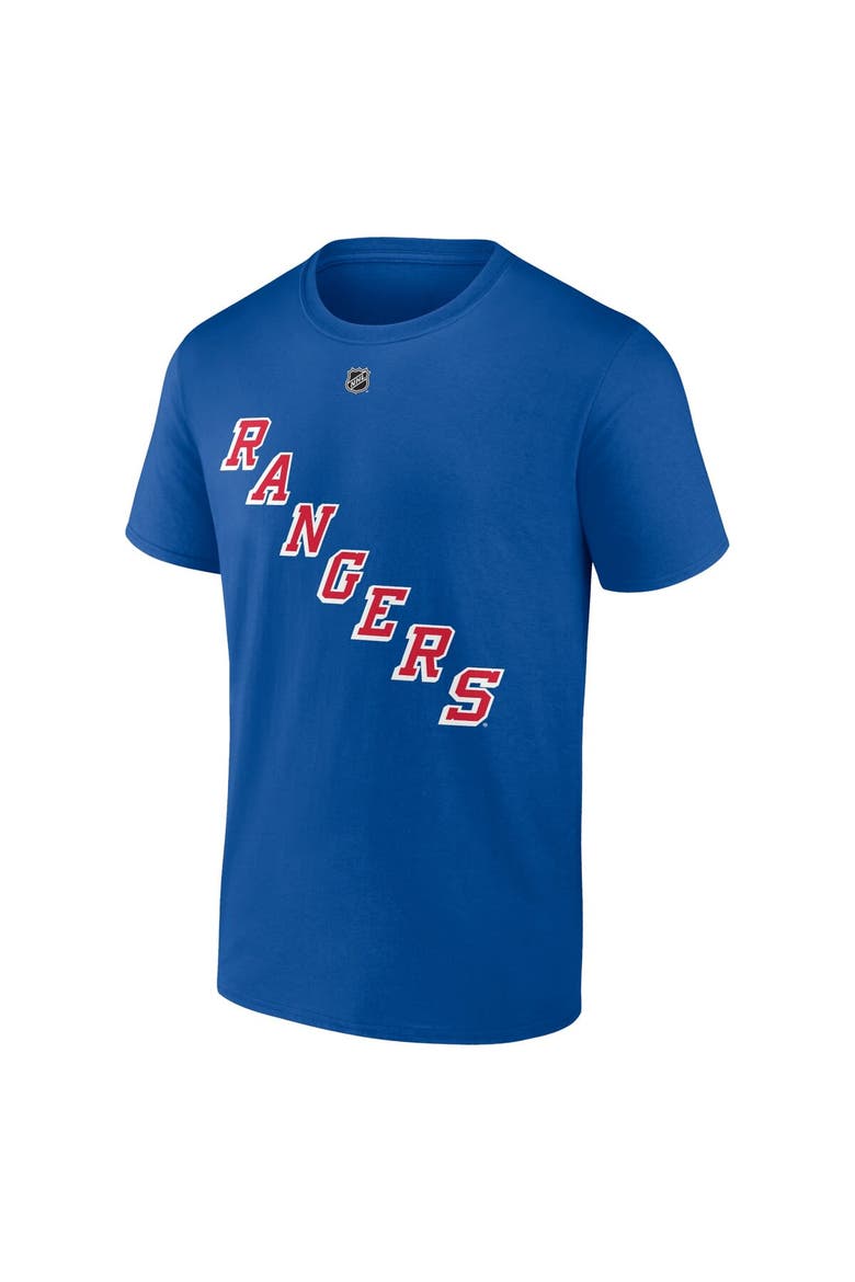 Men's Fanatics Matt Rempe Blue New York Rangers Authentic Stack Name & Number T-Shirt, Alternate, color, Blue