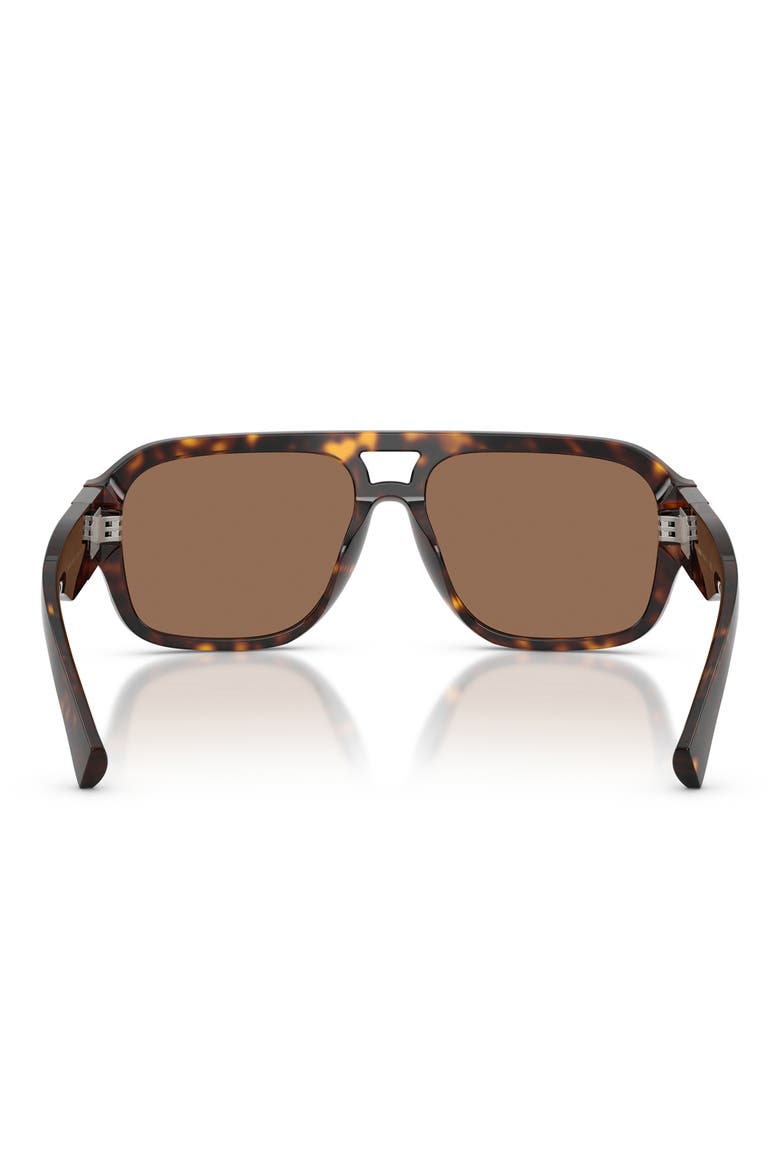 58mm Pilot Sunglasses, Alternate, color, HAVANA / DARK BROWN