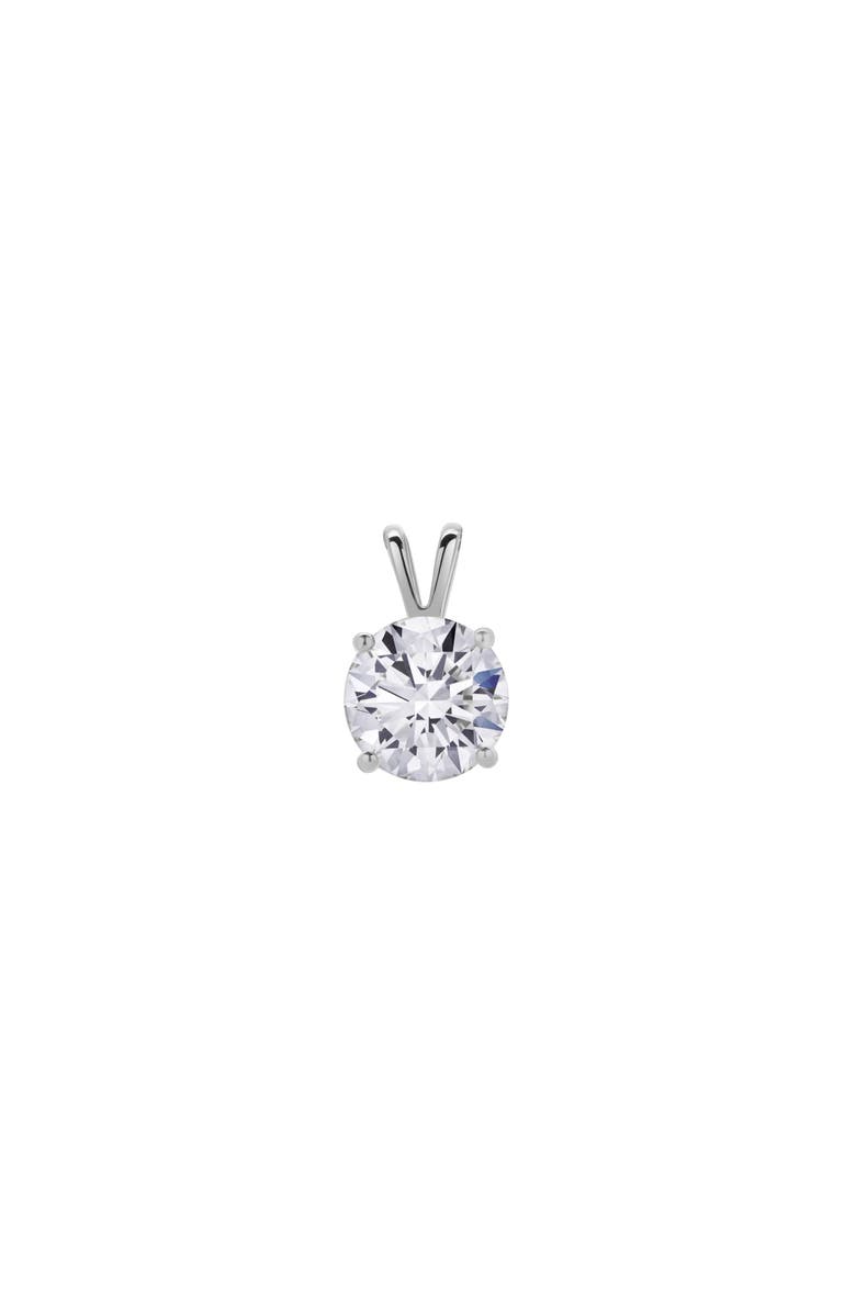 LuvMyJewelry Lucent 14K Gold Round Lab Grown Diamond Pendant - 2.5 Ct, Alternate, color, 14K White Gold