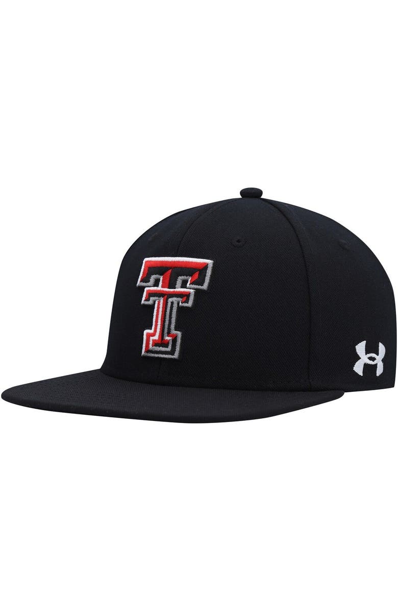 Under Armour Men's Under Armour Black Texas Tech Red Raiders Baseball Flex Fit Hat, Alternate, color,