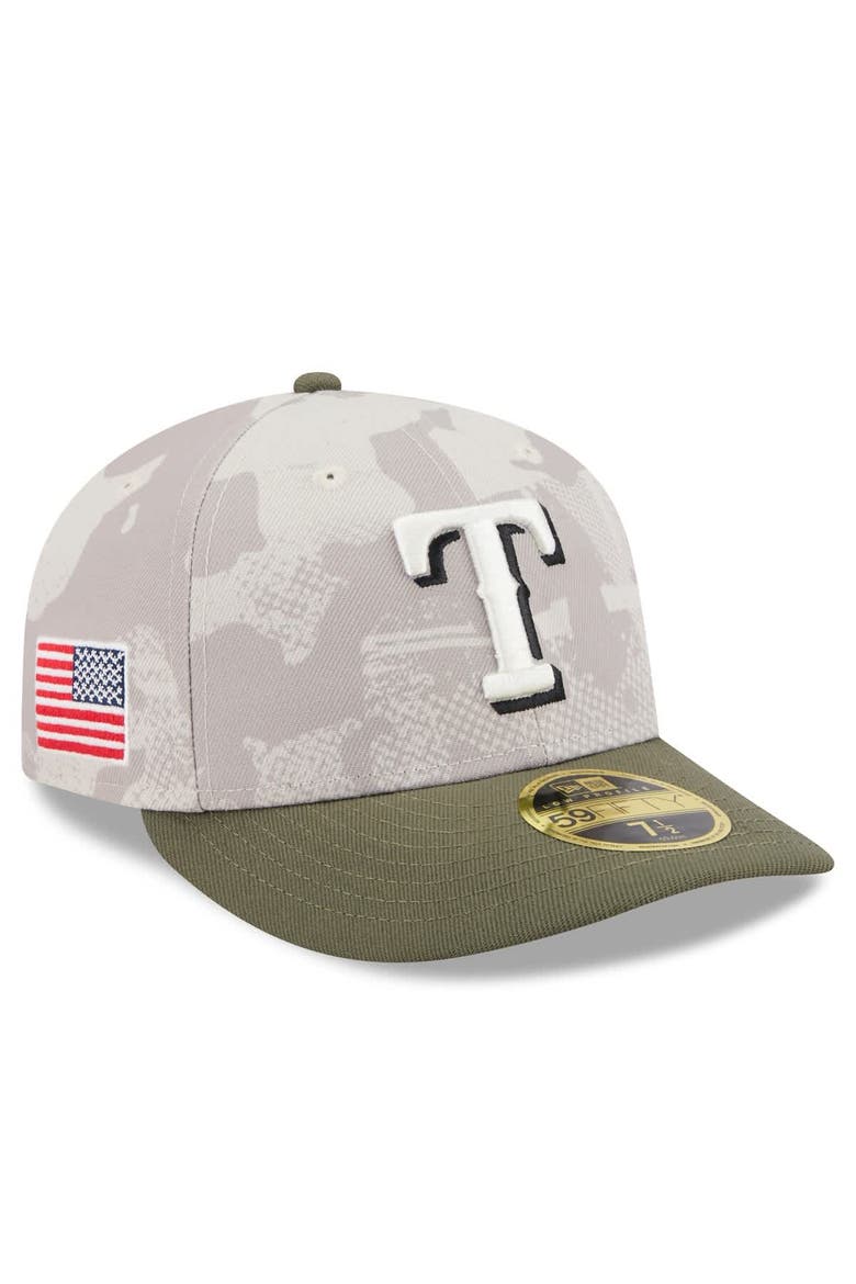 Men's New Era Light Beige/Olive Texas Rangers 2025 Armed Forces Day Low Profile 59FIFTY Fitted Hat, Main, color, Light Beige