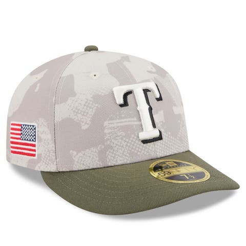 Men's New Era Light Beige/Olive Texas Rangers 2025 Armed Forces Day Low Profile 59FIFTY Fitted Hat