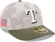 New Era Men's New Era Light Beige/Olive Texas Rangers 2025 Armed Forces Day Low Profile 59FIFTY Fitted Hat