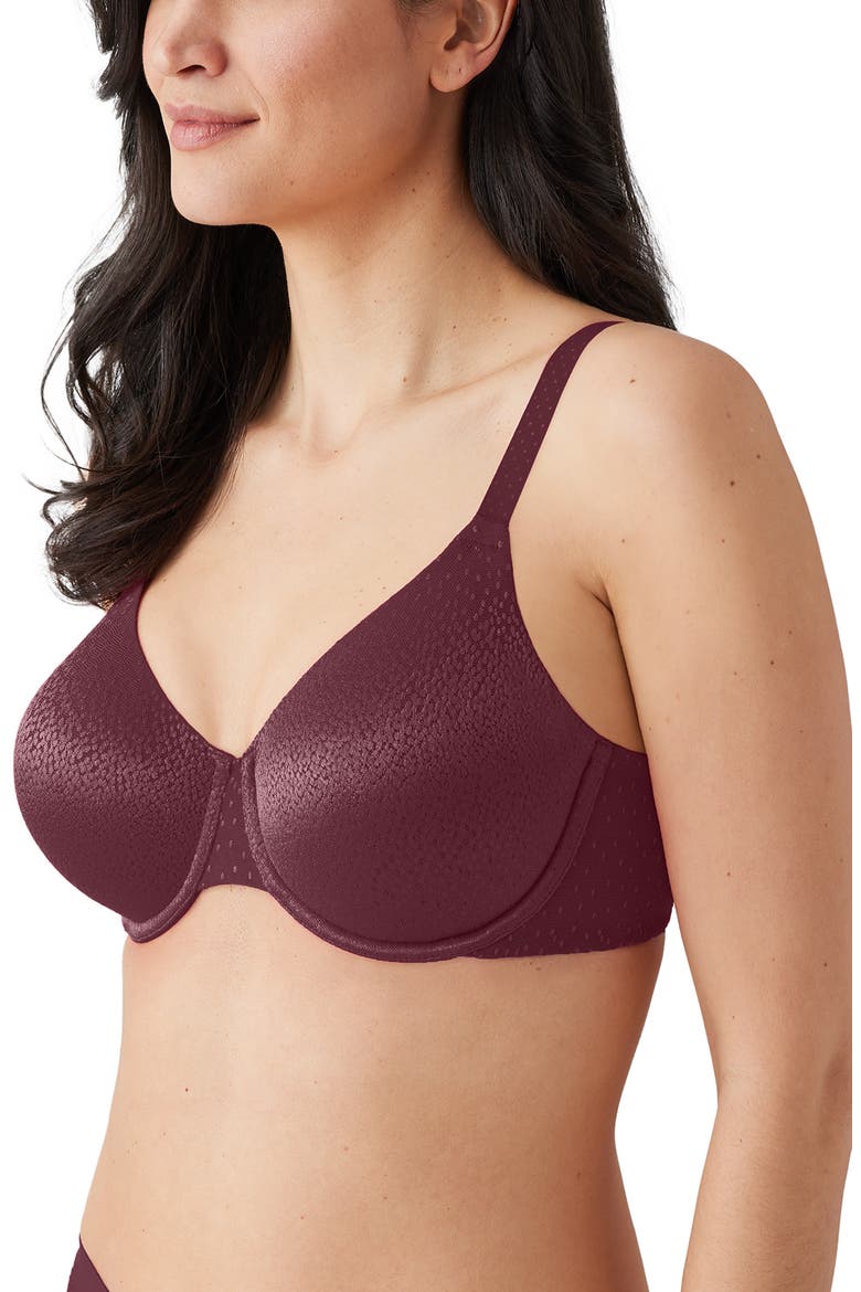 Back Appeal™ Smoothing Underwire Bra, Alternate, color, BURGANDY