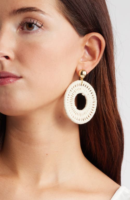 Nordstrom Cord Wrapped Statement Drop Earrings In Gold