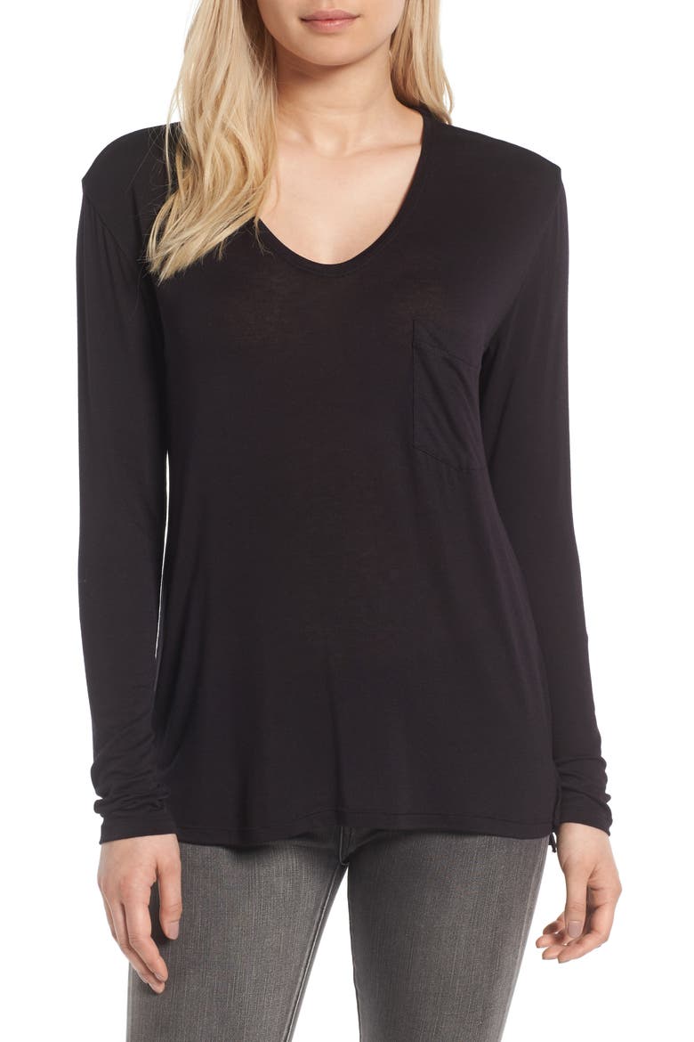 Pocket Tee, Main, color, BLACK