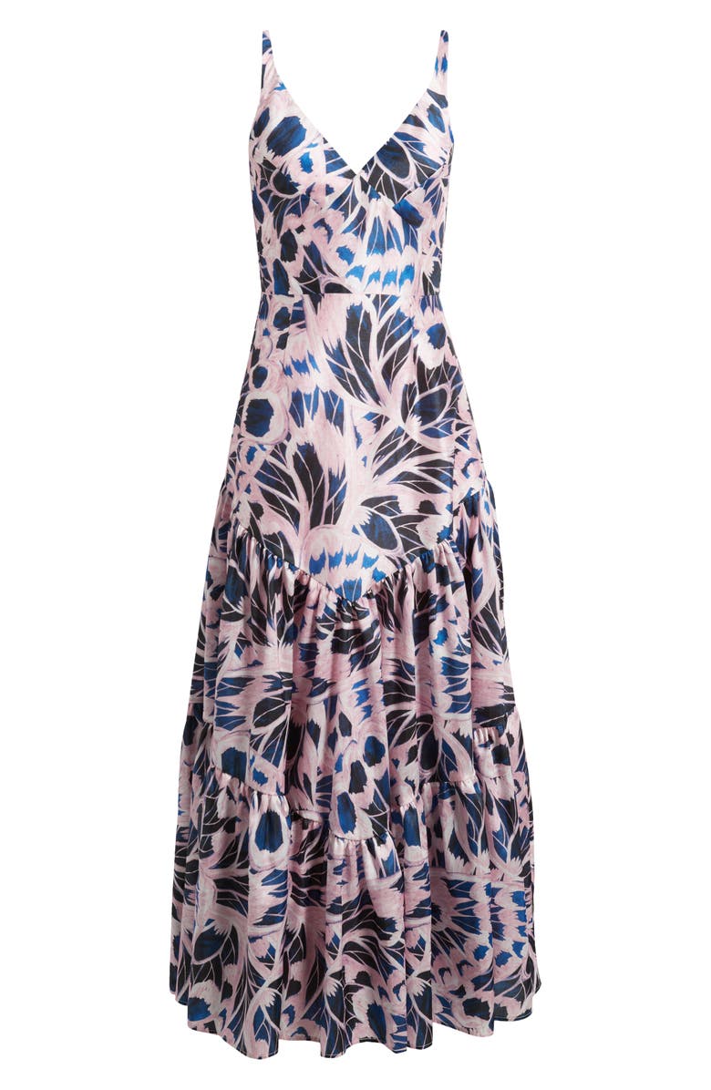 Hutch Floral Tiered Gown, Alternate, color, Navy/ Pink