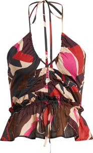 Rails Dulce Peplum Halter Top