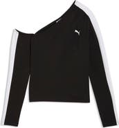 PUMA T7 Off the Shoulder Long Sleeve Top