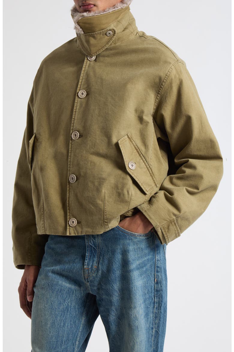 Aerial Jacket with Faux Fur Collar, Alternate, color, PIGMENT KHAKI