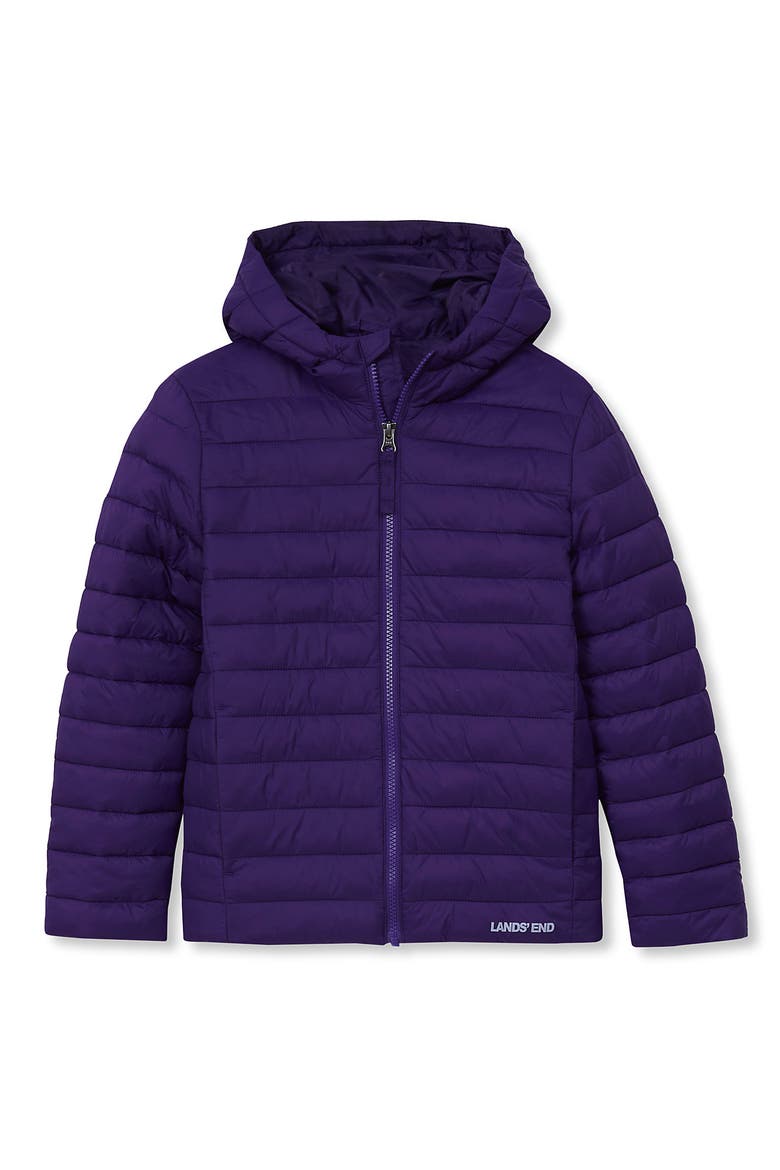 Kids ThermoPlume Packable Hooded Jacket, Main, color, Deep Purple