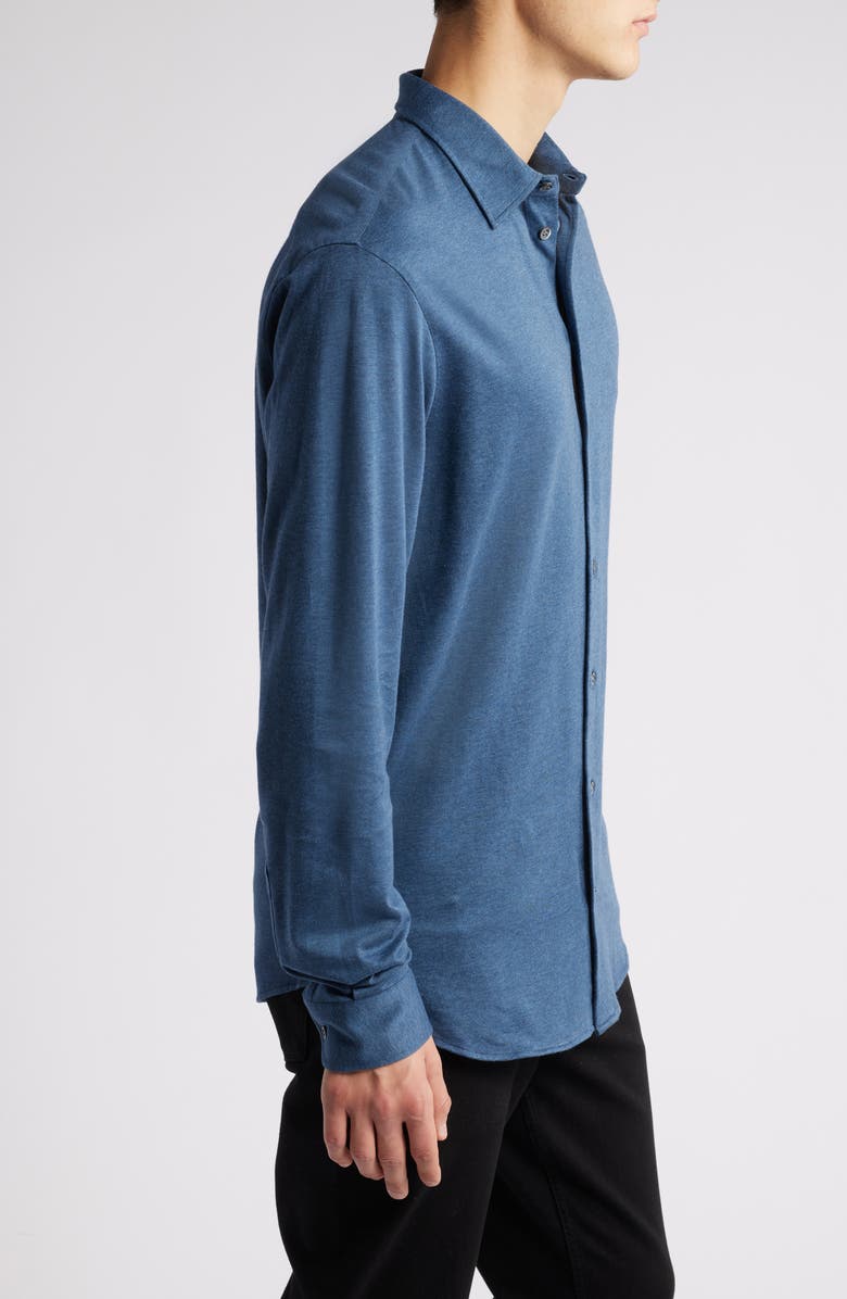 Emporio Armani Cotton Button-Up Shirt, Alternate, color,