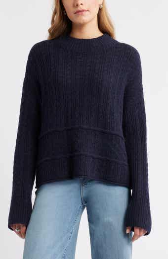 Treasure & Bond Mock Neck Alpaca & Wool Blend Sweater