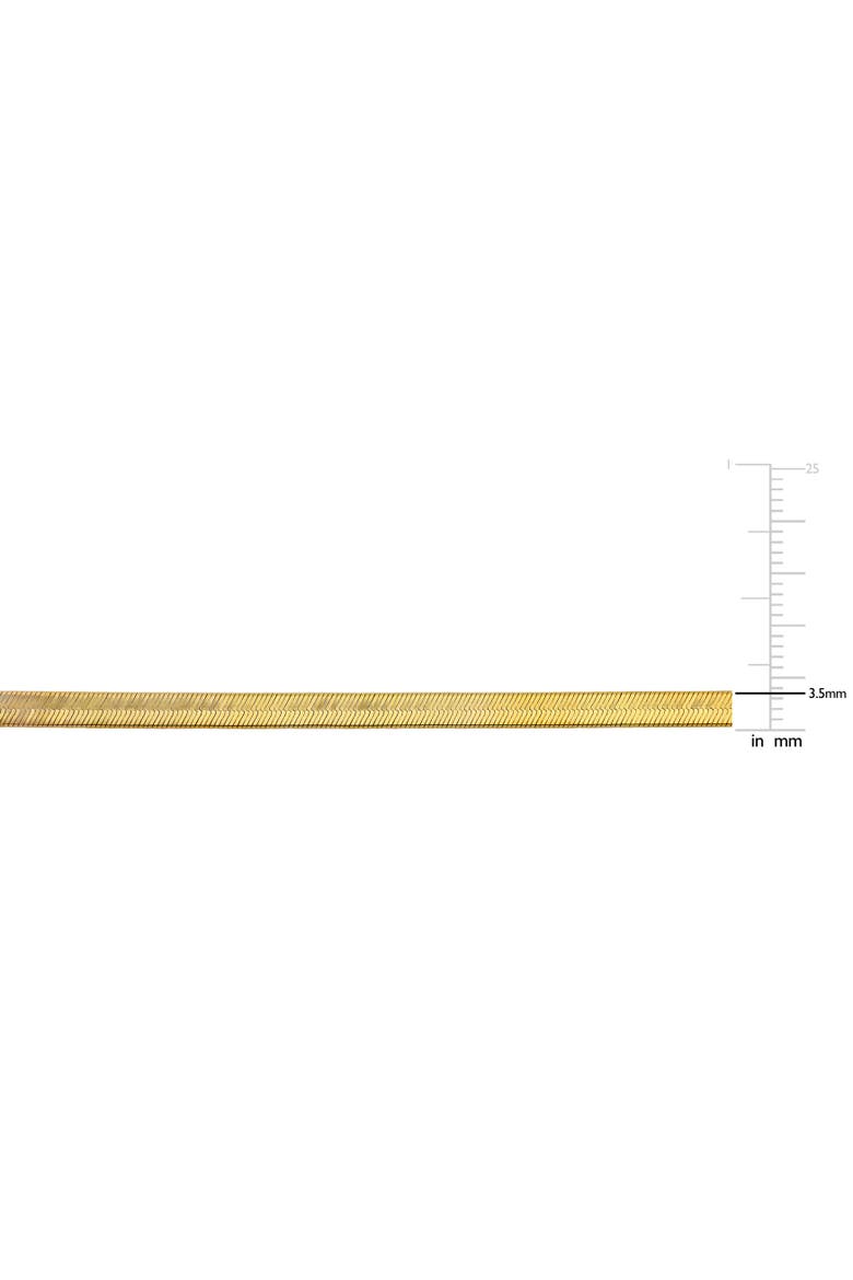 Flex Herringbone Chain Necklace 10k Gold, Alternate, color, Yellow Gold