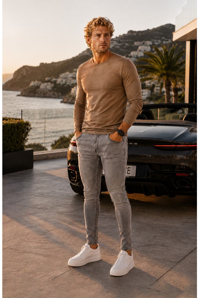 Marthyr010 Straight Leg Jeans, Alternate, color, GREY
