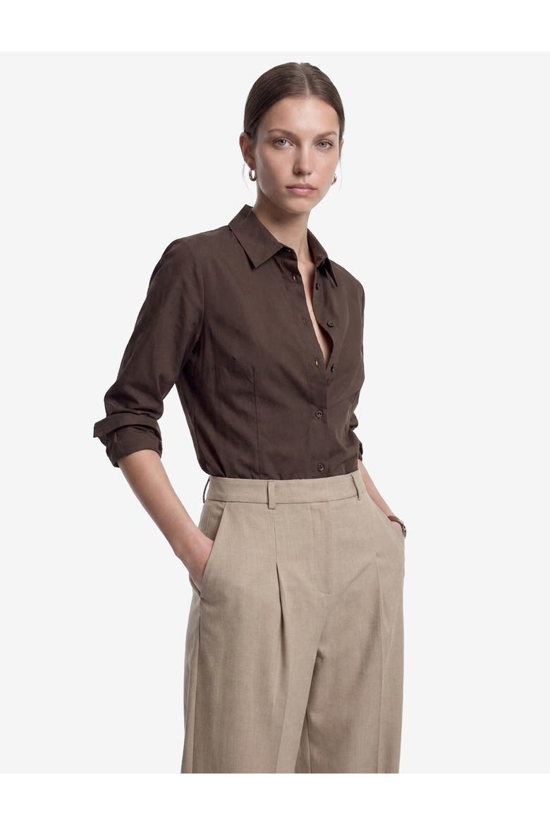 Pleated Wide Leg Tailored Barrel Pants, Alternate, color, BEIGE