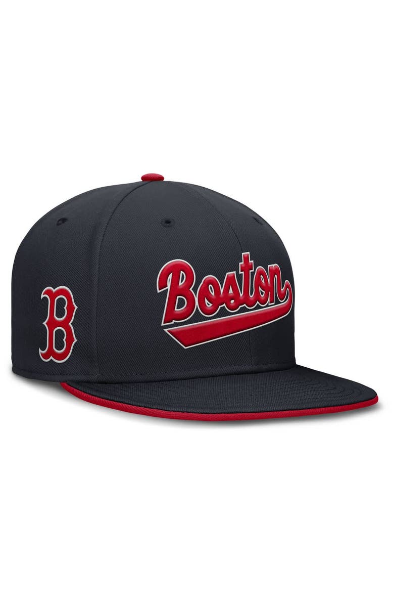 Nike Men's Nike Navy Boston Red Sox True Performance Fitted Hat, Main, color, Navy