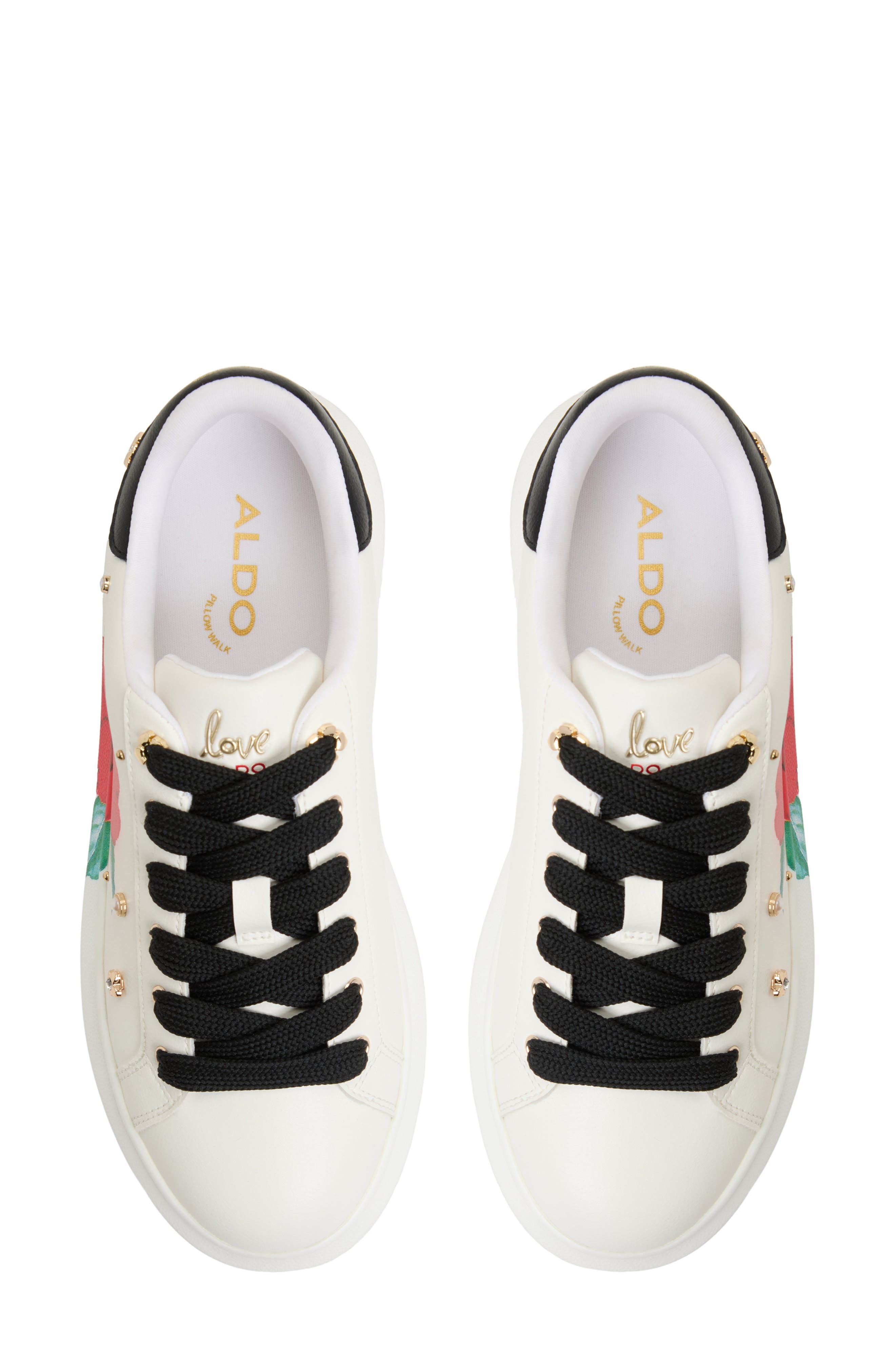 ALDO Lovekiss Low Top Sneaker, Alternate, color, White Multi