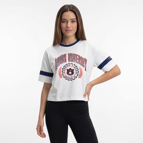 Women's Champion White Auburn Tigers Retro Oversized T-Shirt