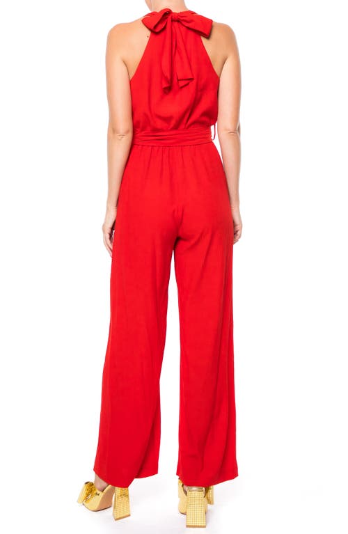 MEGHAN LA MEGHAN LA DISCO STRAIGHT LEG JUMPSUIT