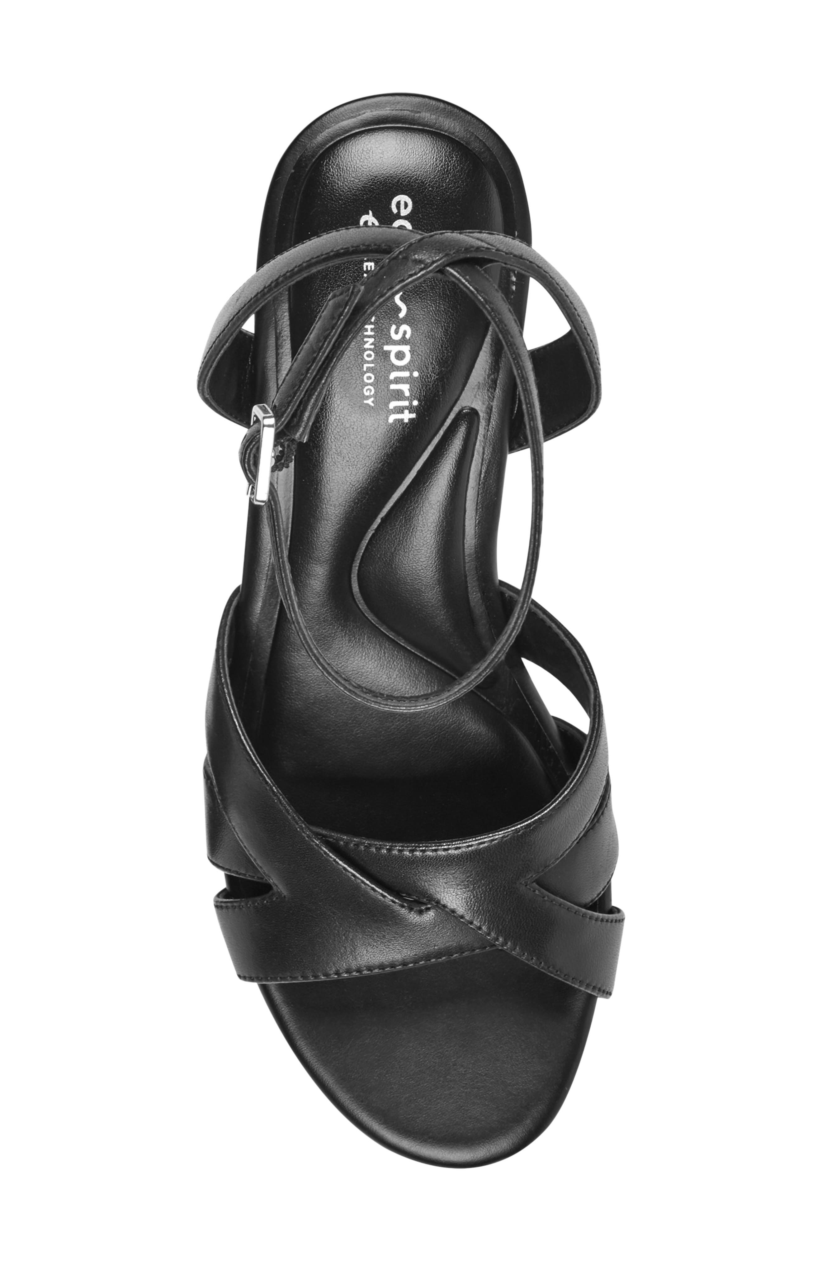 Easy Spirit Delicia Ankle Strap Sandal, Alternate, color, Black