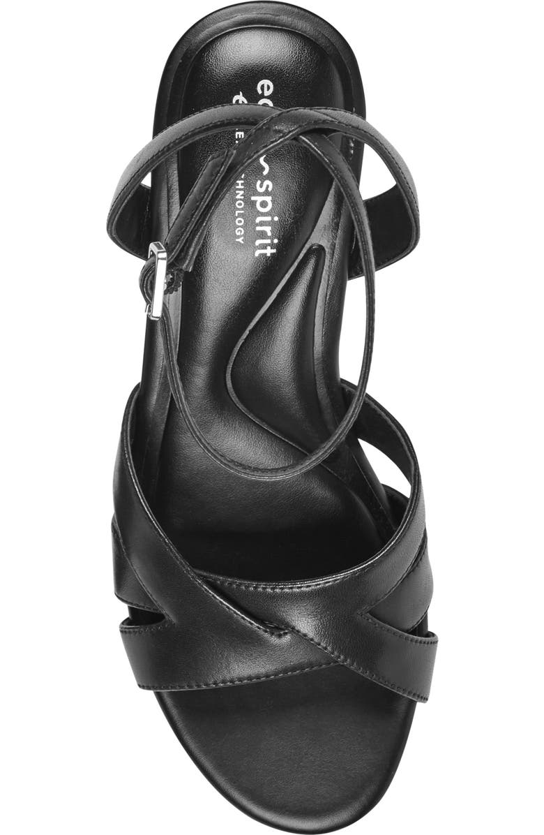 Easy Spirit Delicia Ankle Strap Sandal, Alternate, color, Black