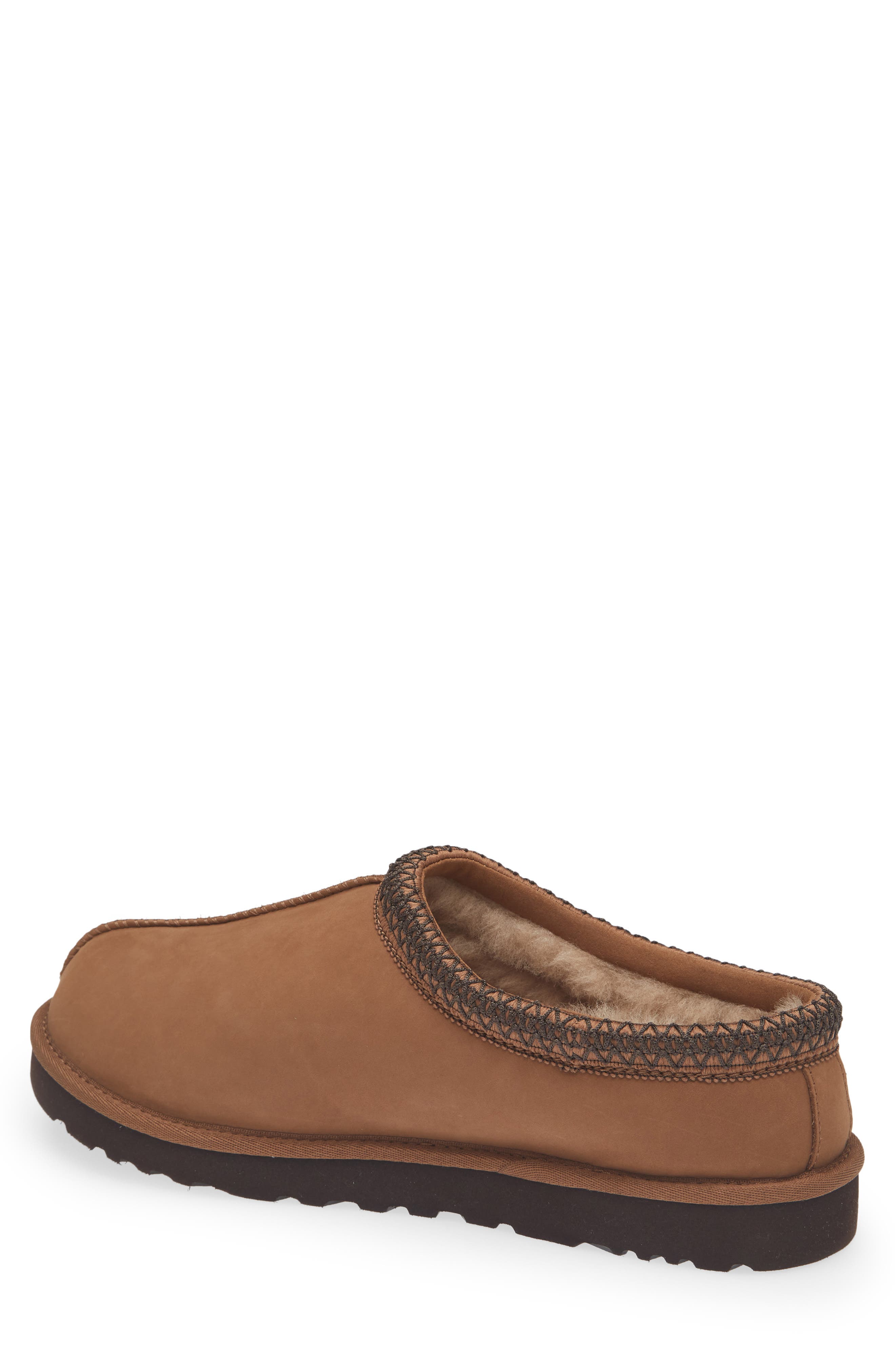 Tasman II Genuine Fur Lined Waterproof Slippers, Alternate, color, DARK CHESTNUT