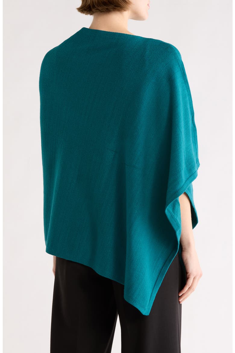 Butterfly Embroidered Poncho, Alternate, color, GREEN