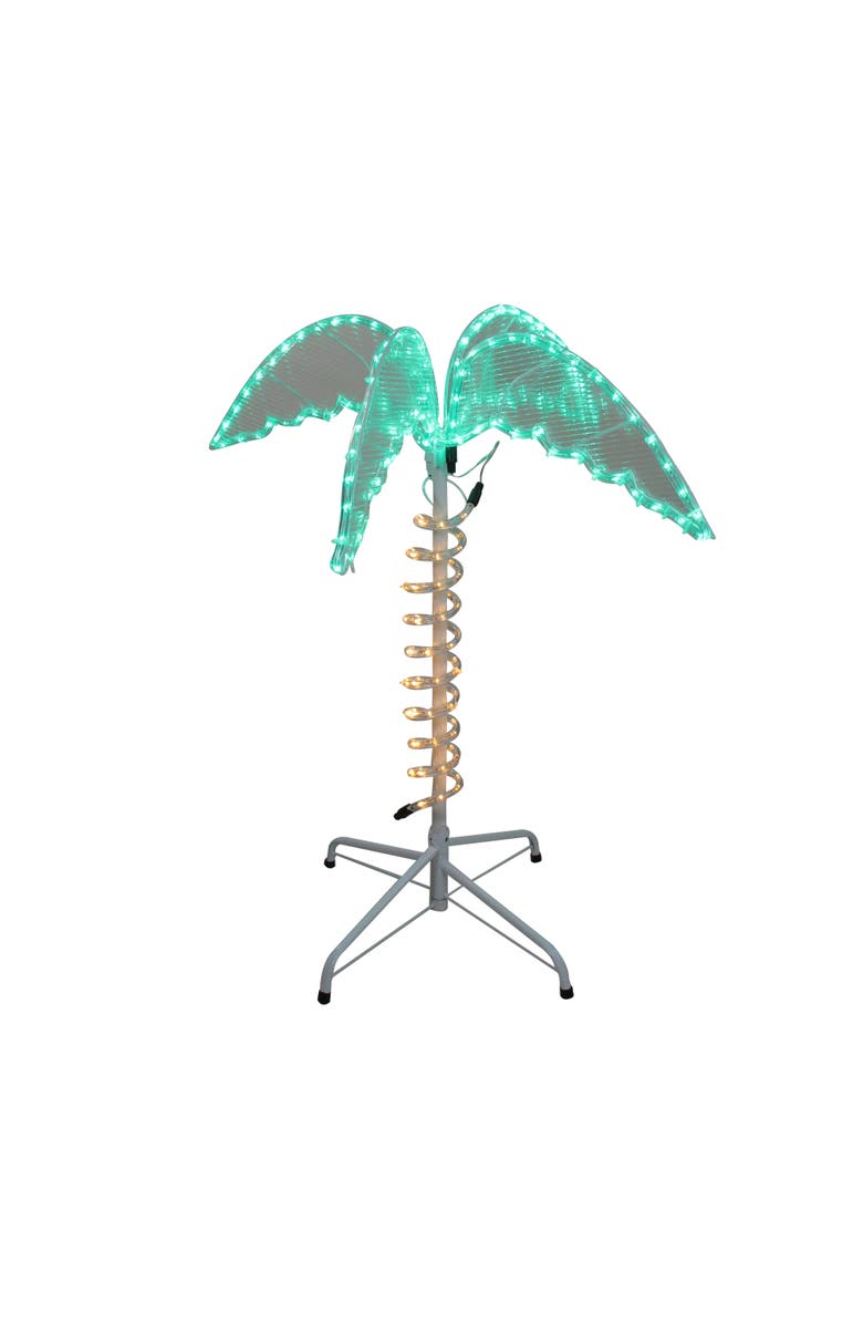 Northlight LED Palm Tree Rope Light Outdoor Decoration - 2.5' - Green and Clear Lights, Main, color, Green