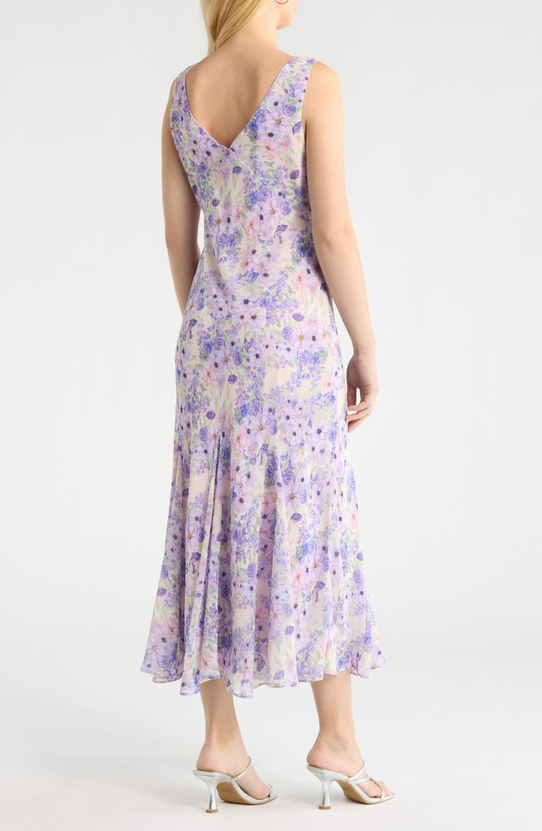 ASTR the Label Symone V-Neck Maxi Sundress, Alternate, color, Purple Floral