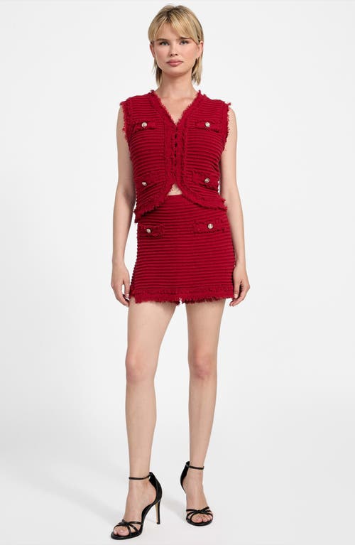 Guess Manila Bouclé Skort In Red