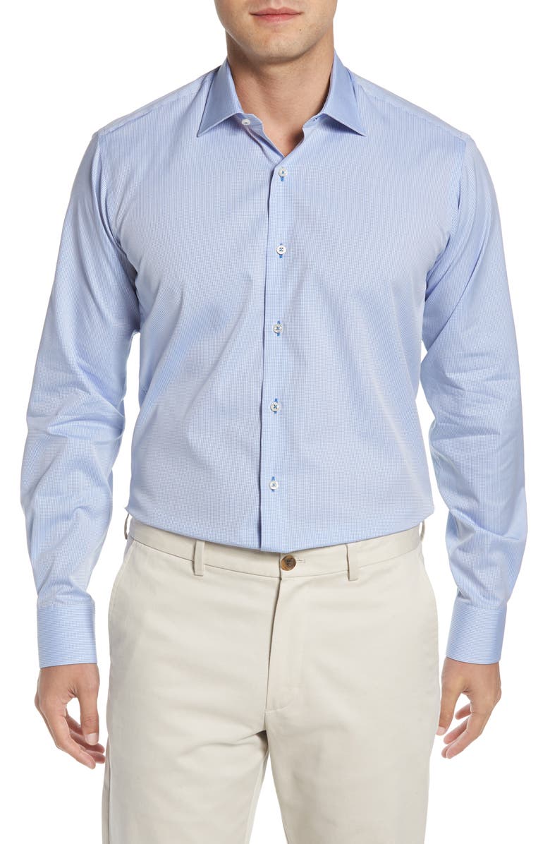 Ike Behar Regular Fit Solid Dress Shirt, Main, color, 