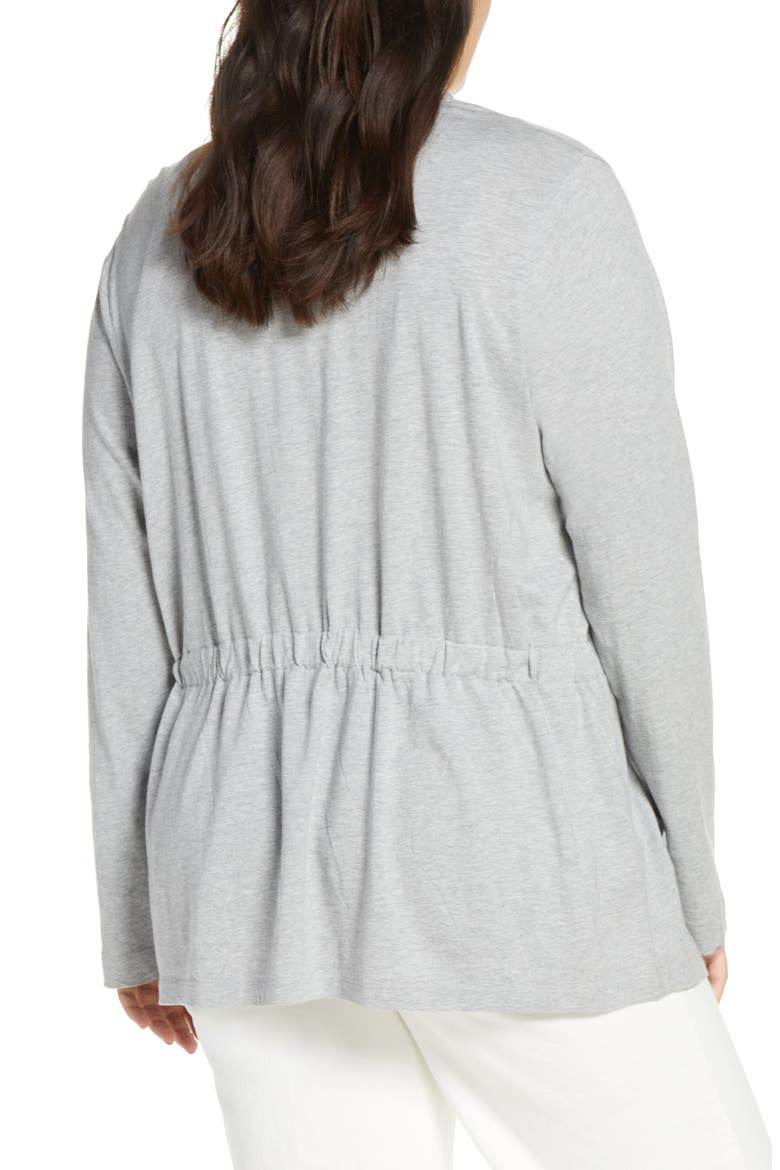 Cinch Waist Knit Jacket, Alternate, color, GREY HEATHER