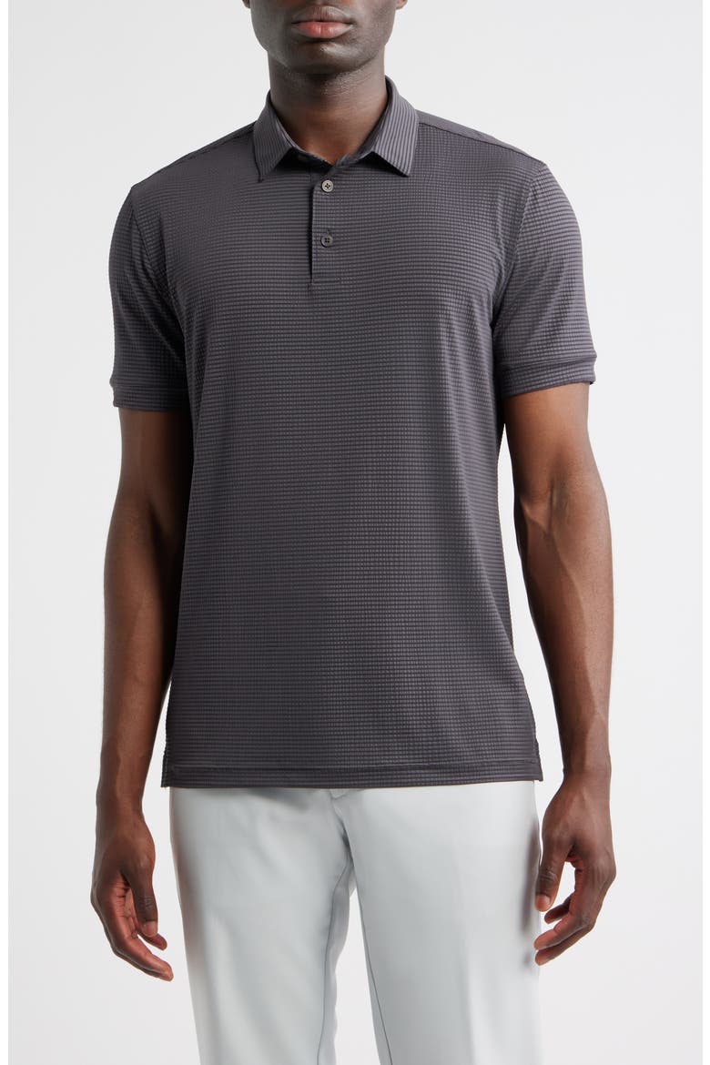 Copa Pinstripe Polo, Main, color, PEWTER