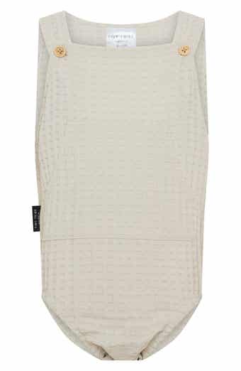 TINY TRIBE Waffle Texture Overall Bubble Romper