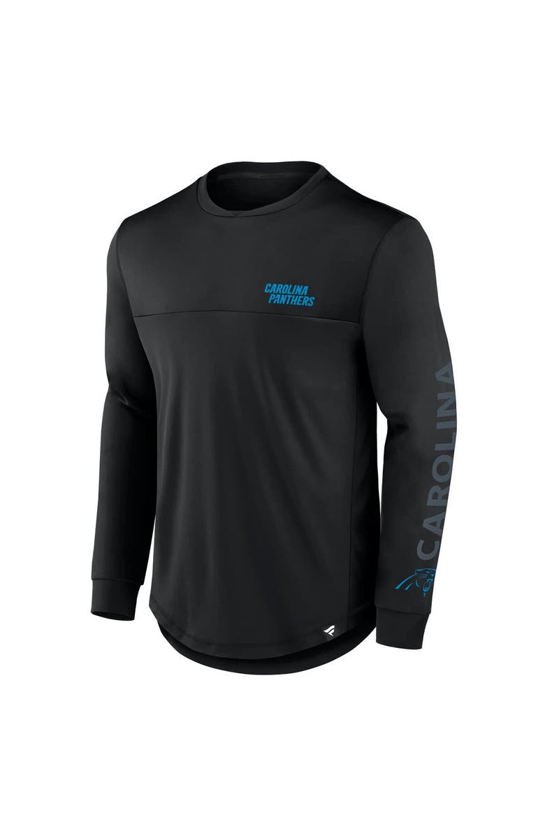 FANATICS Men's Fanatics Black Carolina Panthers Blackout Long Sleeve T-Shirt, Alternate, color,