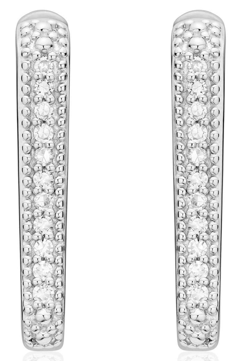 Alta Capture Diamond Huggie Earrings, Alternate, color, SILVER