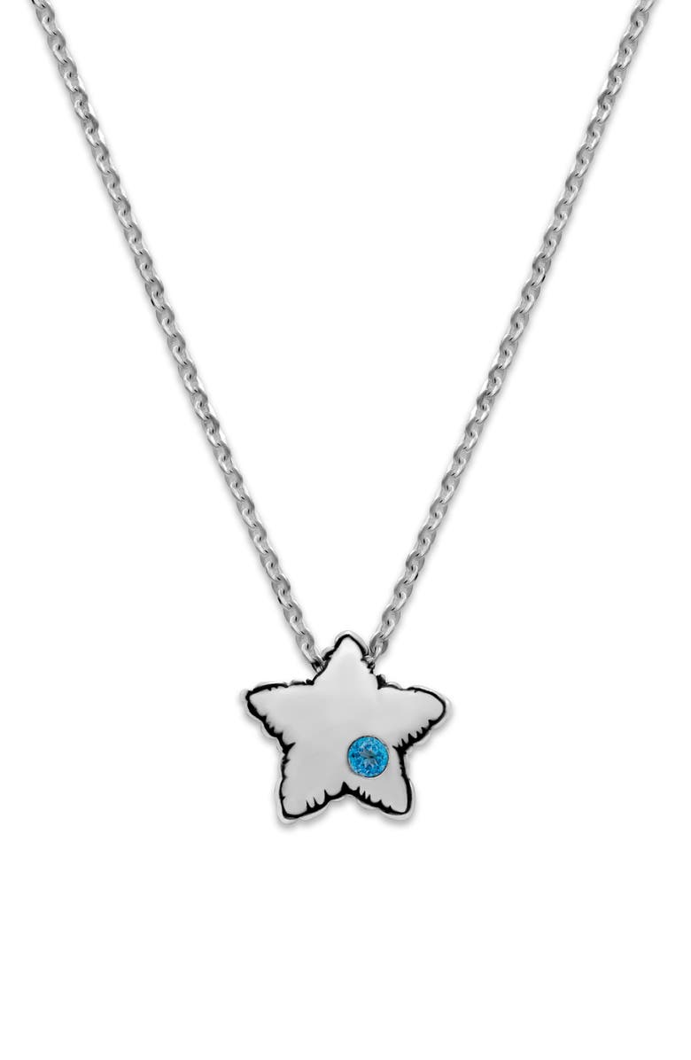 SAMUEL B. Blue Topaz Star Pendant Necklace, Main, color, 
