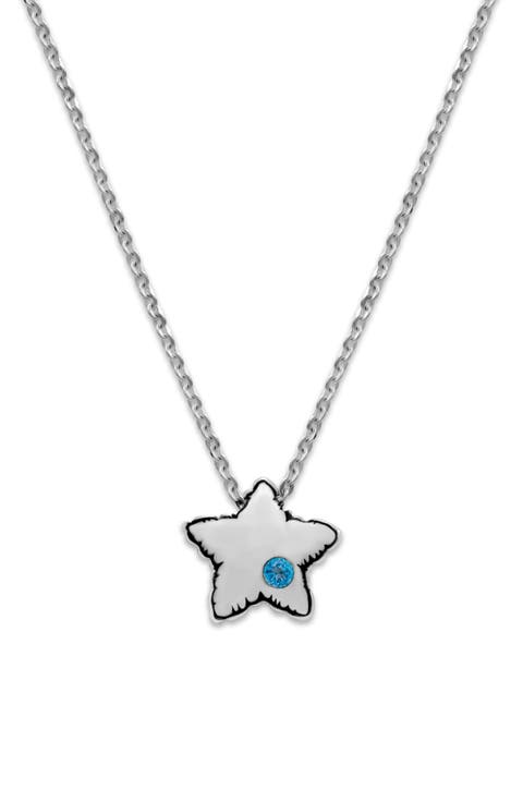 Blue Topaz Star Pendant Necklace