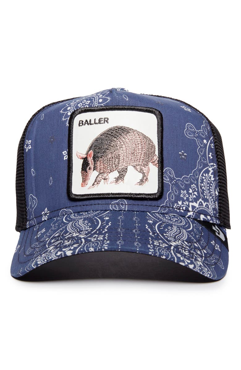 Goorin Bros. Mo' Money Anteater Trucker Hat, Main, color, Blue