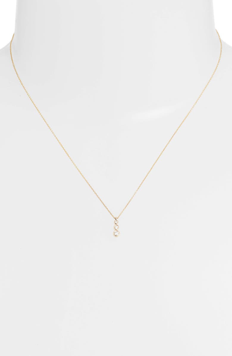 Dana Rebecca Designs Triple Bezel Diamond Pendant Necklace, Alternate, color, 