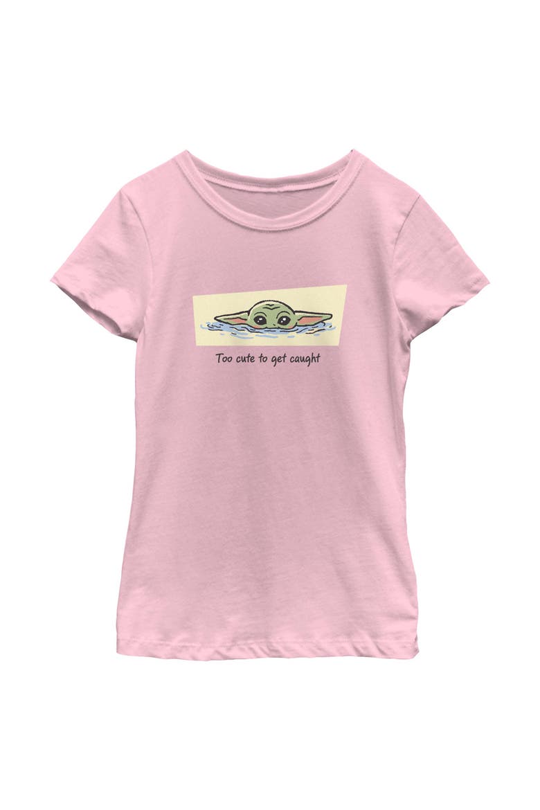 Girls' Too Cute To Get Caught Graphic Short Sleeve T-Shirt, Main, color, Light Pink