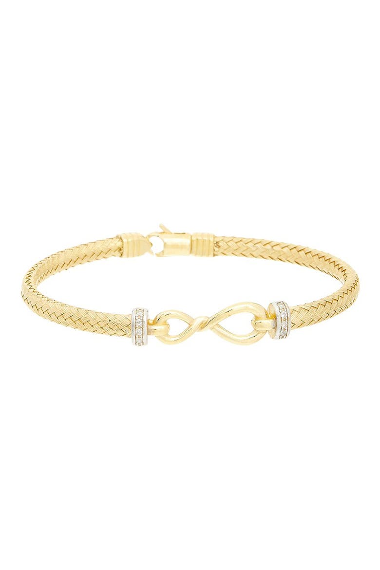 Infinity Woven Diamond Bangle, Main, color, YELLOW