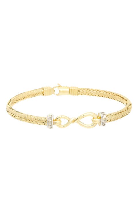 Infinity Woven Diamond Bangle