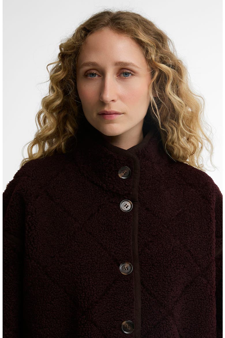 Maplewood Quilted Fleece Jacket, Alternate, color, FIG/ GANACHE