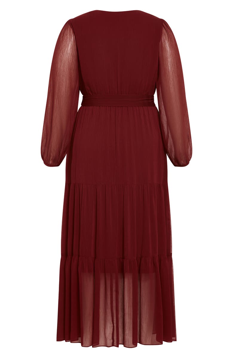 City Chic Xander Long Sleeve Maxi Dress, Alternate, color, 