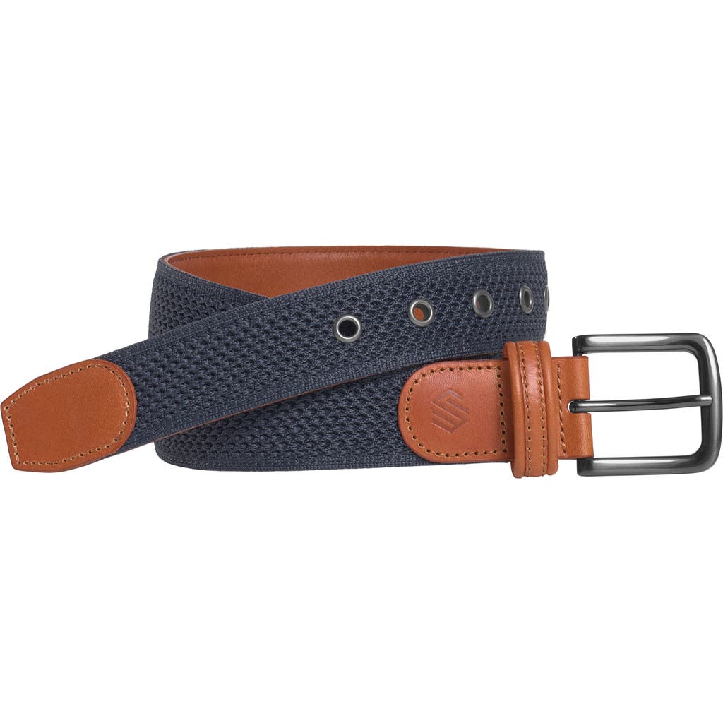 Johnston & Murphy Amherst Engineered Knit Belt In Brown