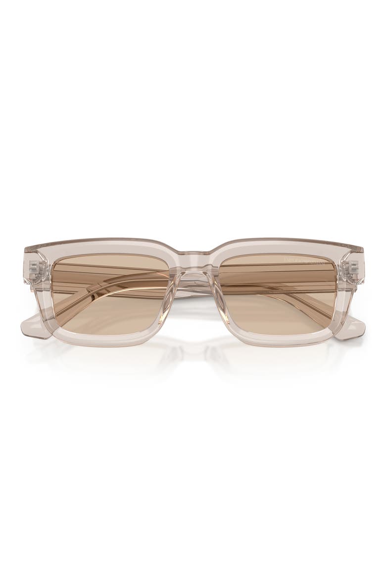 53mm Square Sunglasses, Alternate, color, TRANSPARENT TUNDRA / BROWN