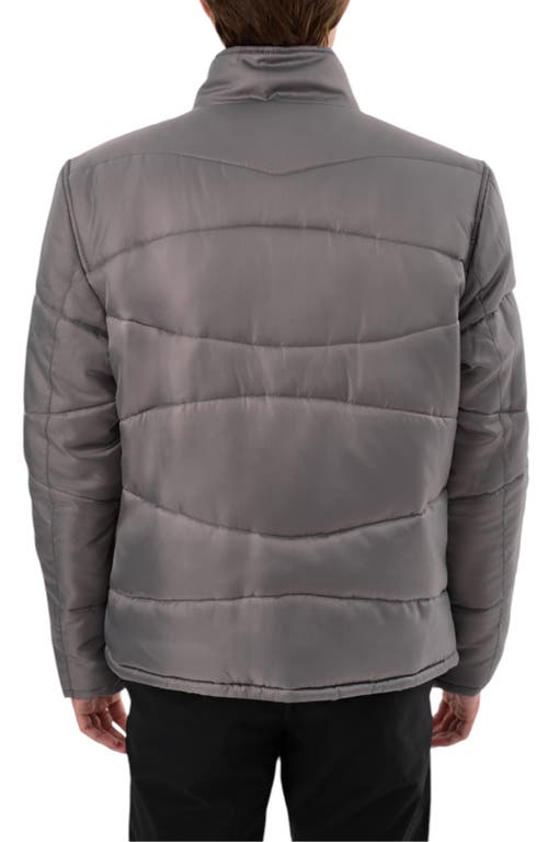 Regency Quilted Puffer Jacket In Gray