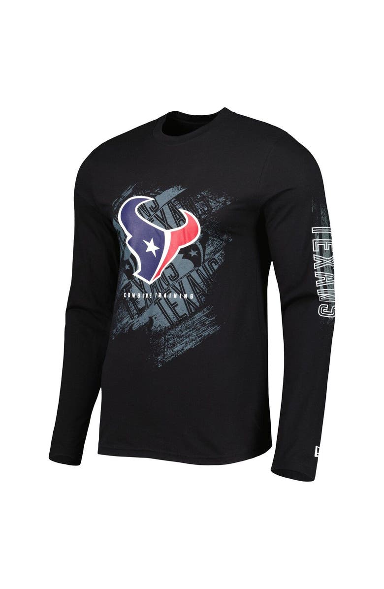 New Era Men's New Era Black Houston Texans Combine Authentic Action Long Sleeve T-Shirt, Alternate, color, 